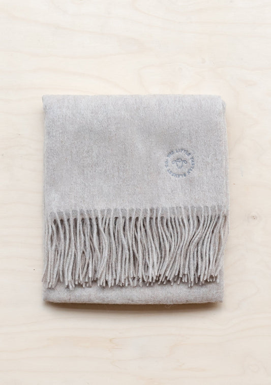 Lambswool Baby Blanket in Oatmeal Melange