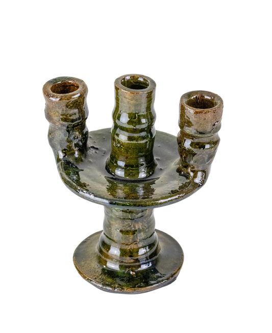 Handmade Moroccan Triple Candlestick – Sharaien Glaze