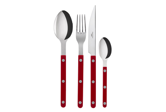 4 pieces cutlery set Bistrot Solid, Burgundy