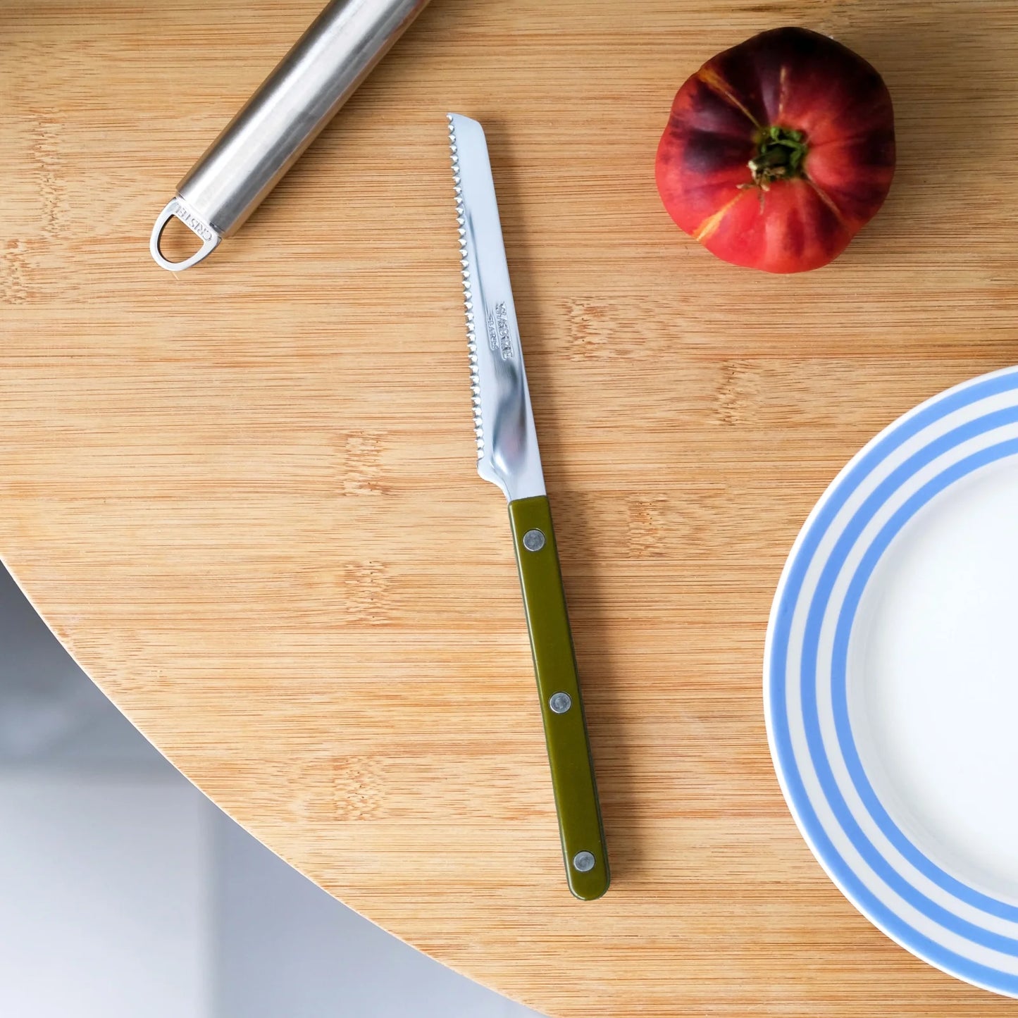 Tomato knife Bistrot Solid, Green Fern