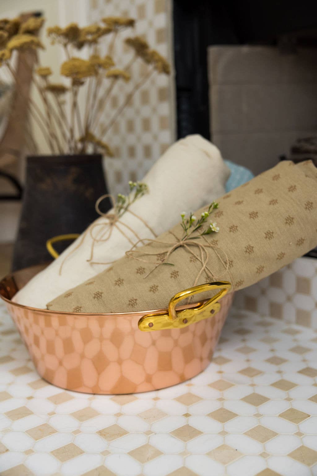 Umber Dobby Tablecloth