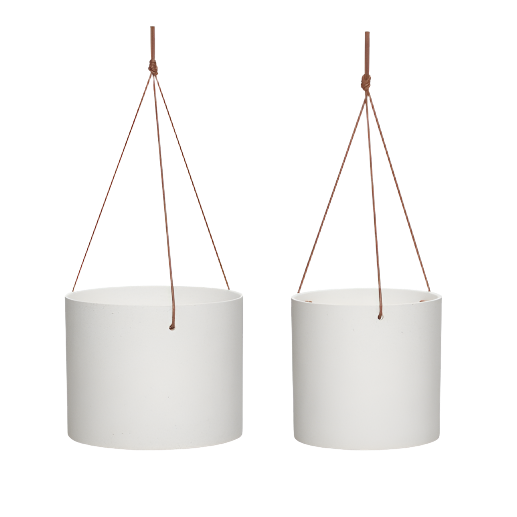 Aero Hanging Pots White (set of 2)