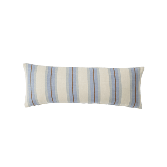 Palma Cotton Cushion 25x70cm Denim/Tan