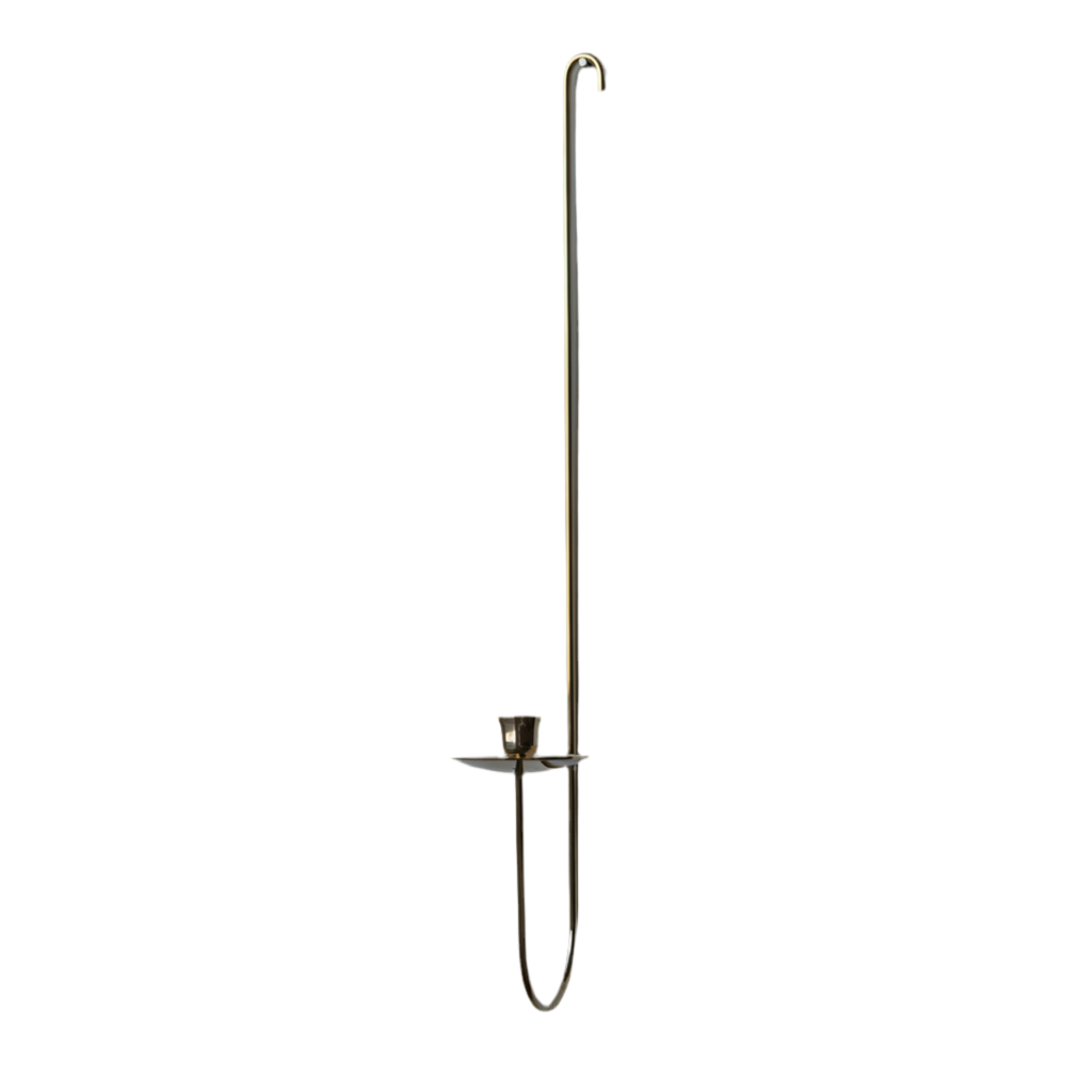 Single Arm Brass Candle Holder