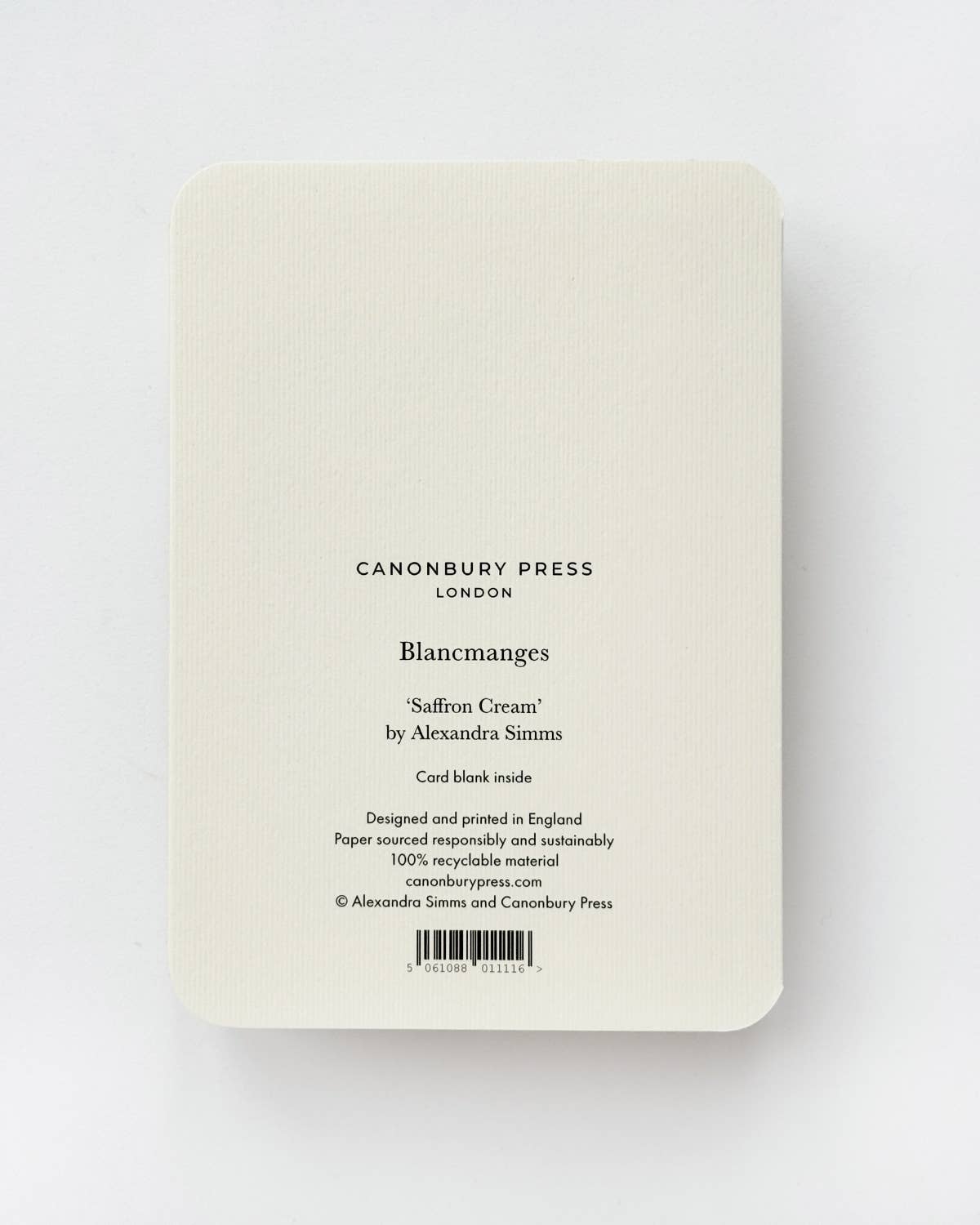 Saffron Cream Blancmange Greeting Card | Birthday Card