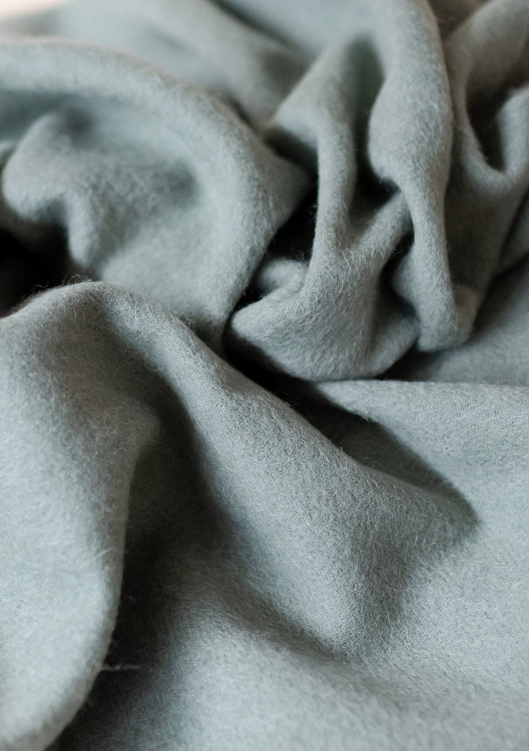 Lambswool Baby Blanket in Sage Melange