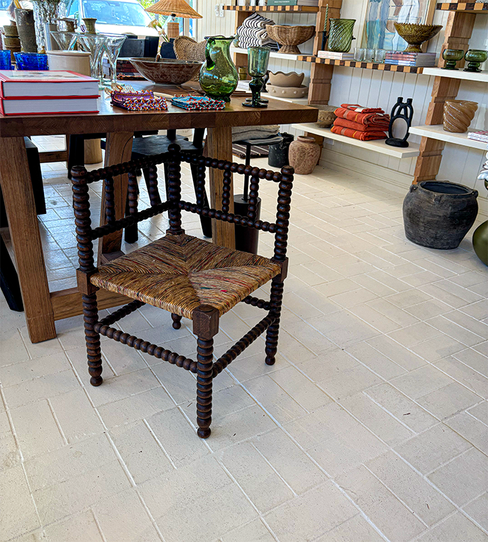 Late 19Th Century French Bobbin Corner Chair