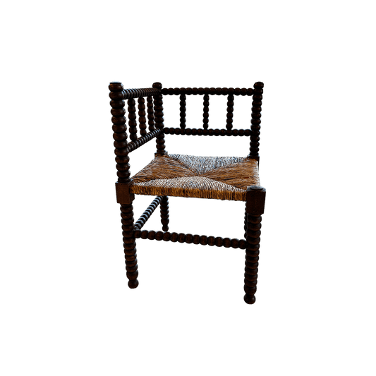 Late 19Th Century French Bobbin Corner Chair