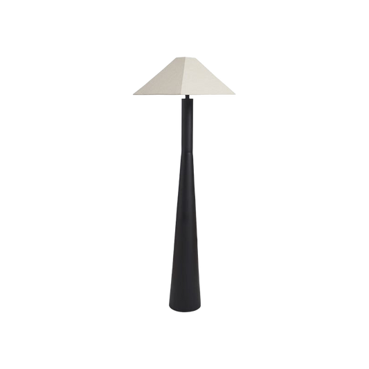 Emery Hexagon Floor Lamp - Black - Sand