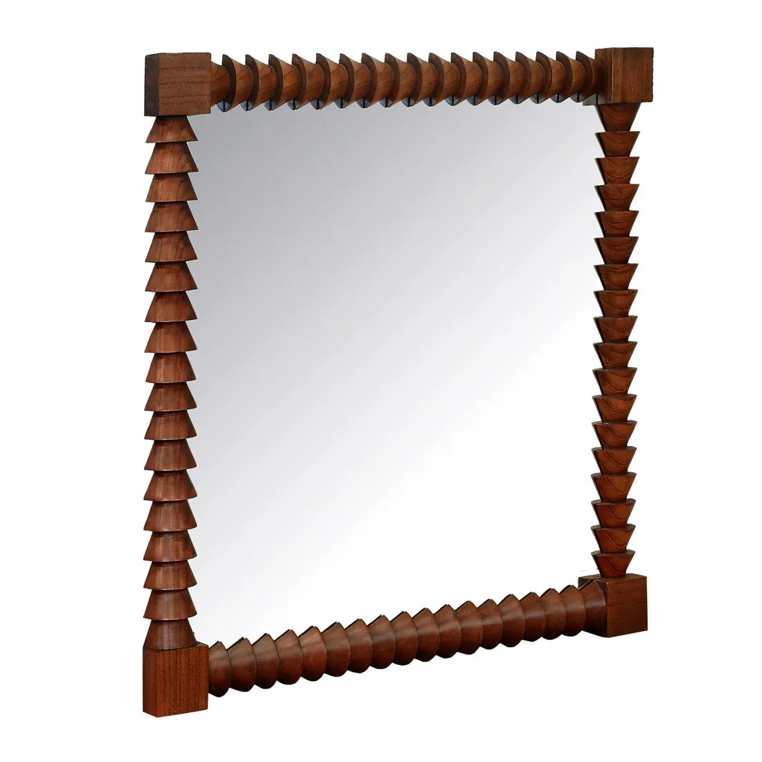 Trove Geo Mirror - Chestnut