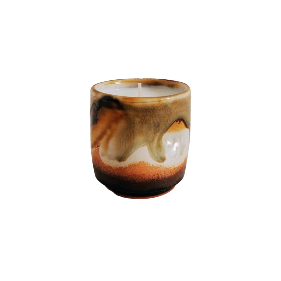 Teak Cup Candle - Small