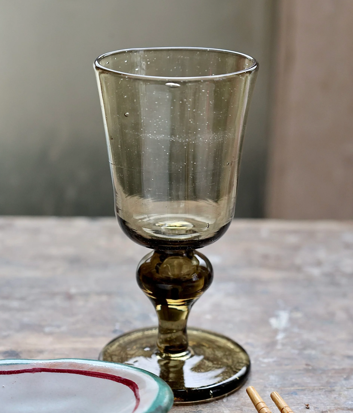 White Wine Glass Fumé Set of Two