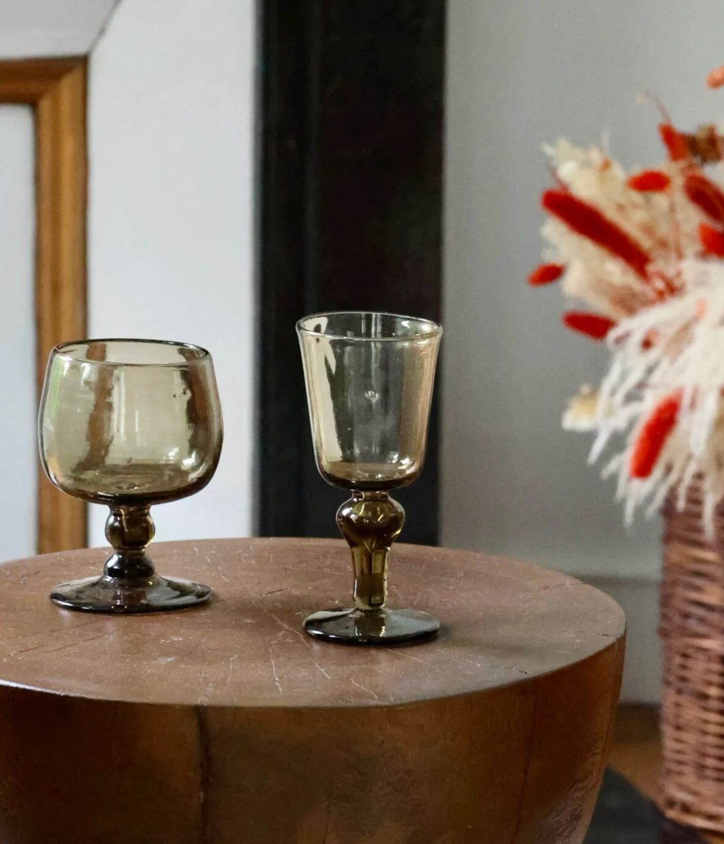 White Wine Glass Fumé Set of Two