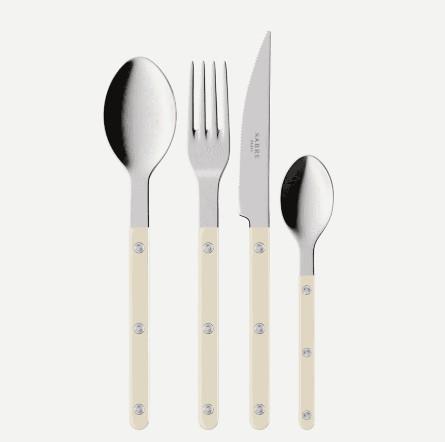 4 pieces cutlery set Bistrot Solid, Ivory