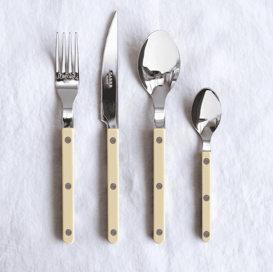 4 pieces cutlery set Bistrot Solid, Ivory