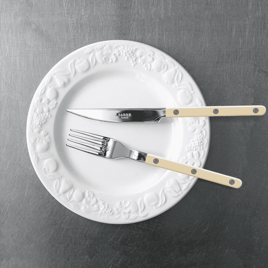 4 pieces cutlery set Bistrot Solid, Ivory