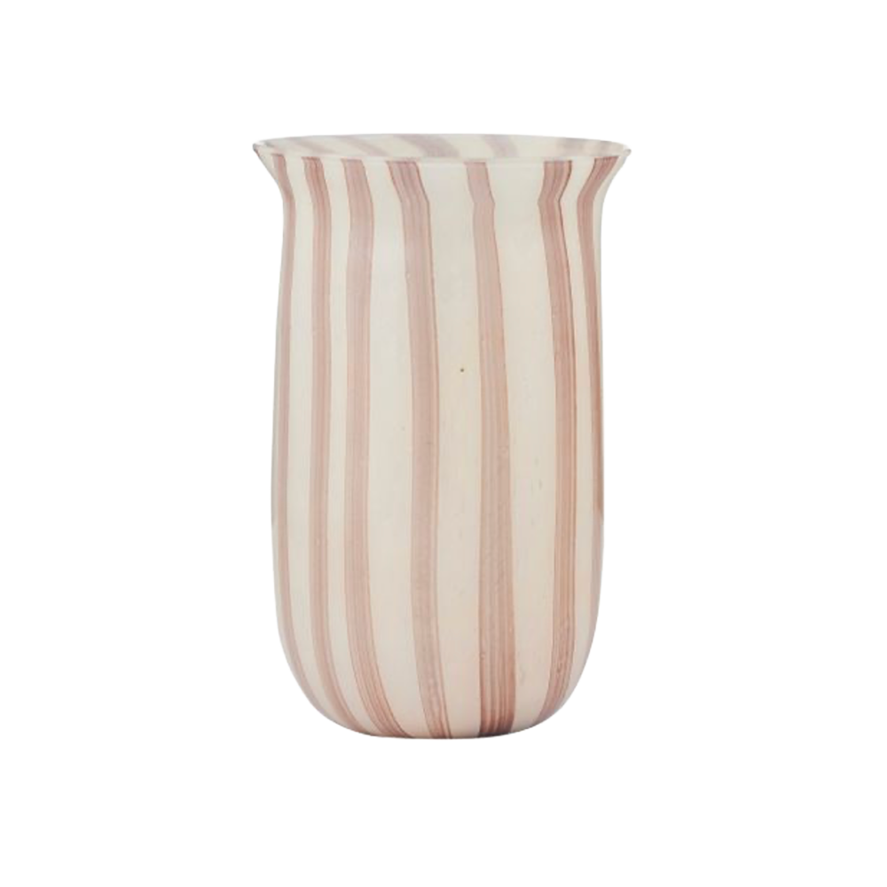 Claudia Glass Vase Ivory/Russet