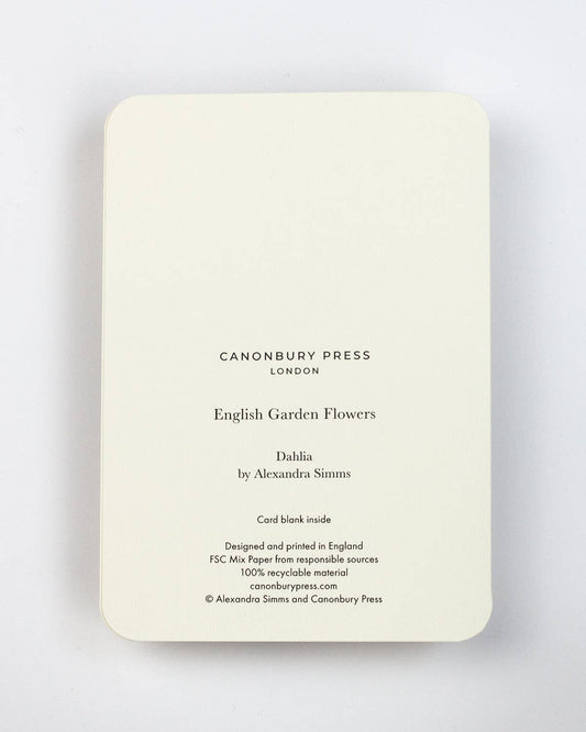 Dahlia Greeting Card | Birthday Card | Luxury Cards