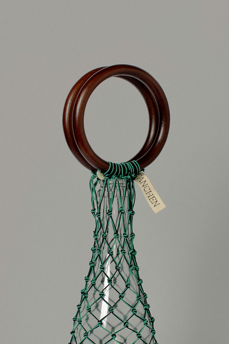 0/0 Wine Bag - Turquoise/Black