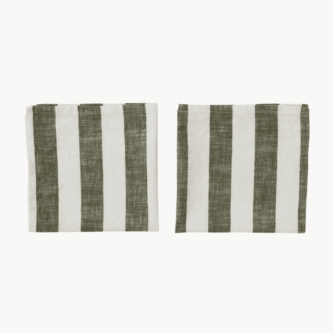Striped Napkin 2pk olive