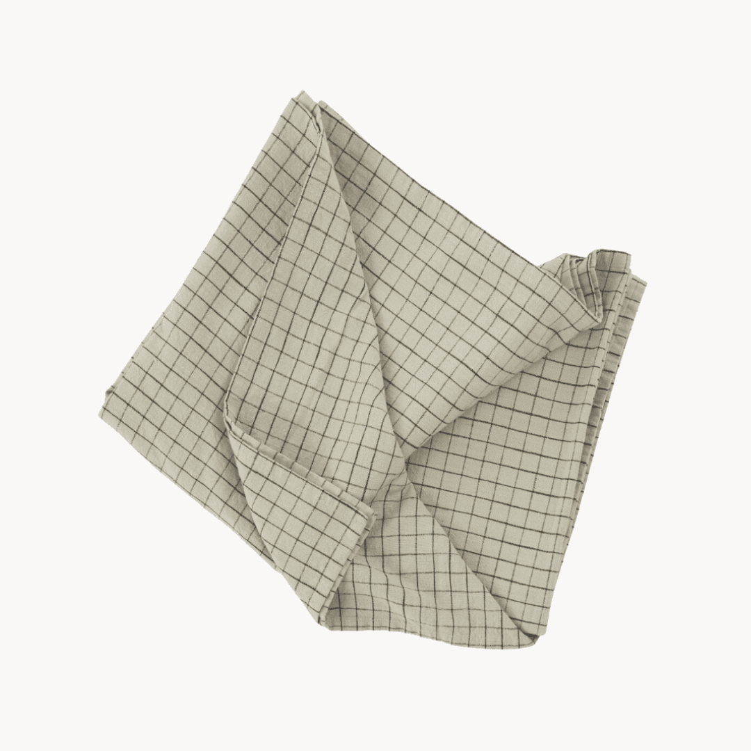 Grid Tablecloth Clay-Black