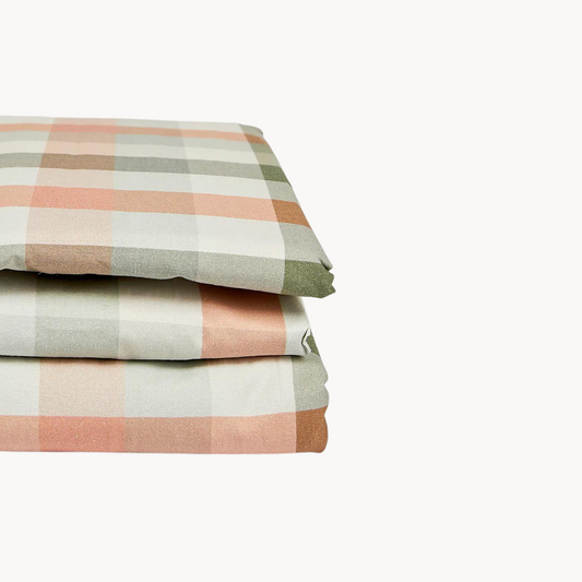 Desert Plaid Organic Cotton Quilt Cover