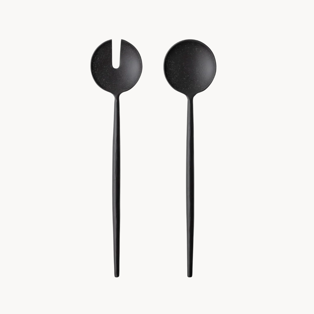 Handrin Black Salad Servers