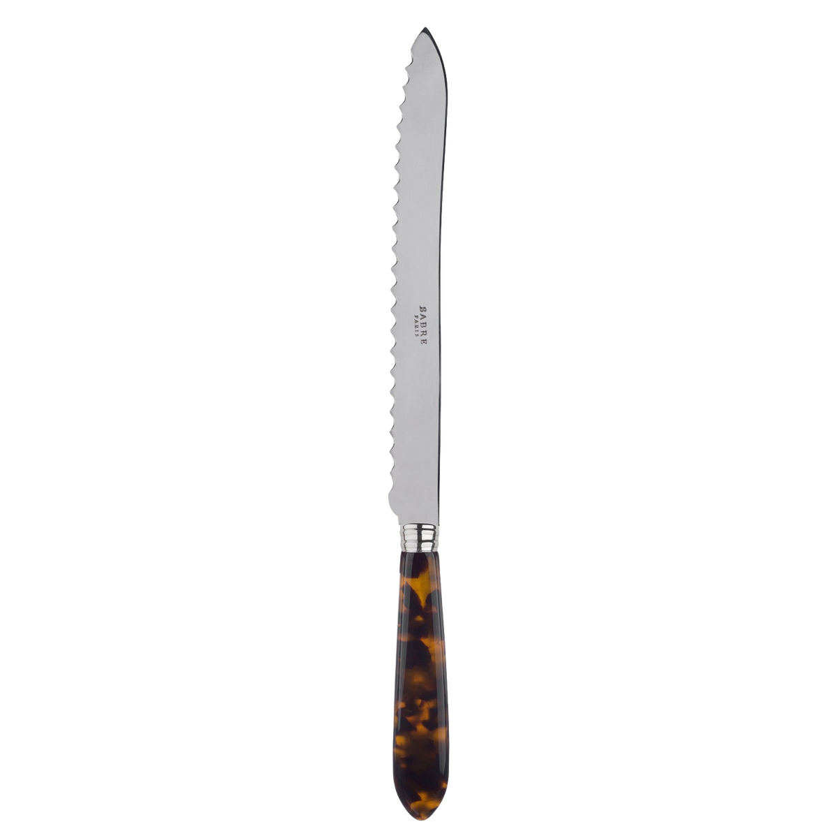 Sabre Paris serrated bread knife with faux tortoise handle