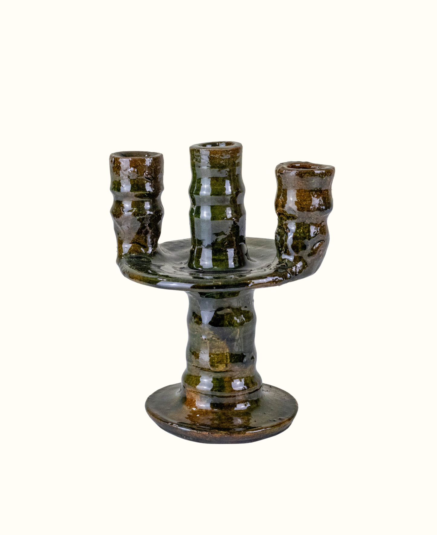 Handmade Moroccan Triple Candlestick – Sharaien Glaze