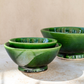 Tazekka Green Moroccan Ceramic Bowl - 3 Size