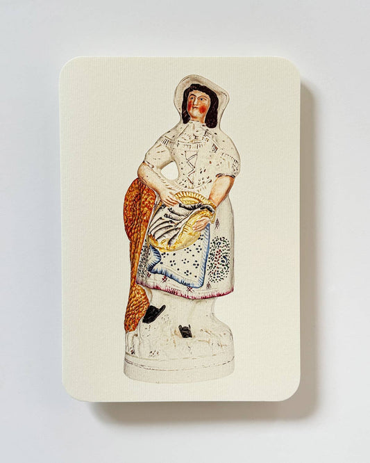 Fishwife with Silver Darlings Greeting card | Birthday Card