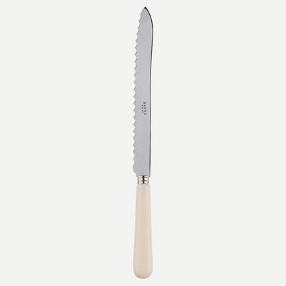 Sabre Paris Pop serrated bread knife with round ivory handle