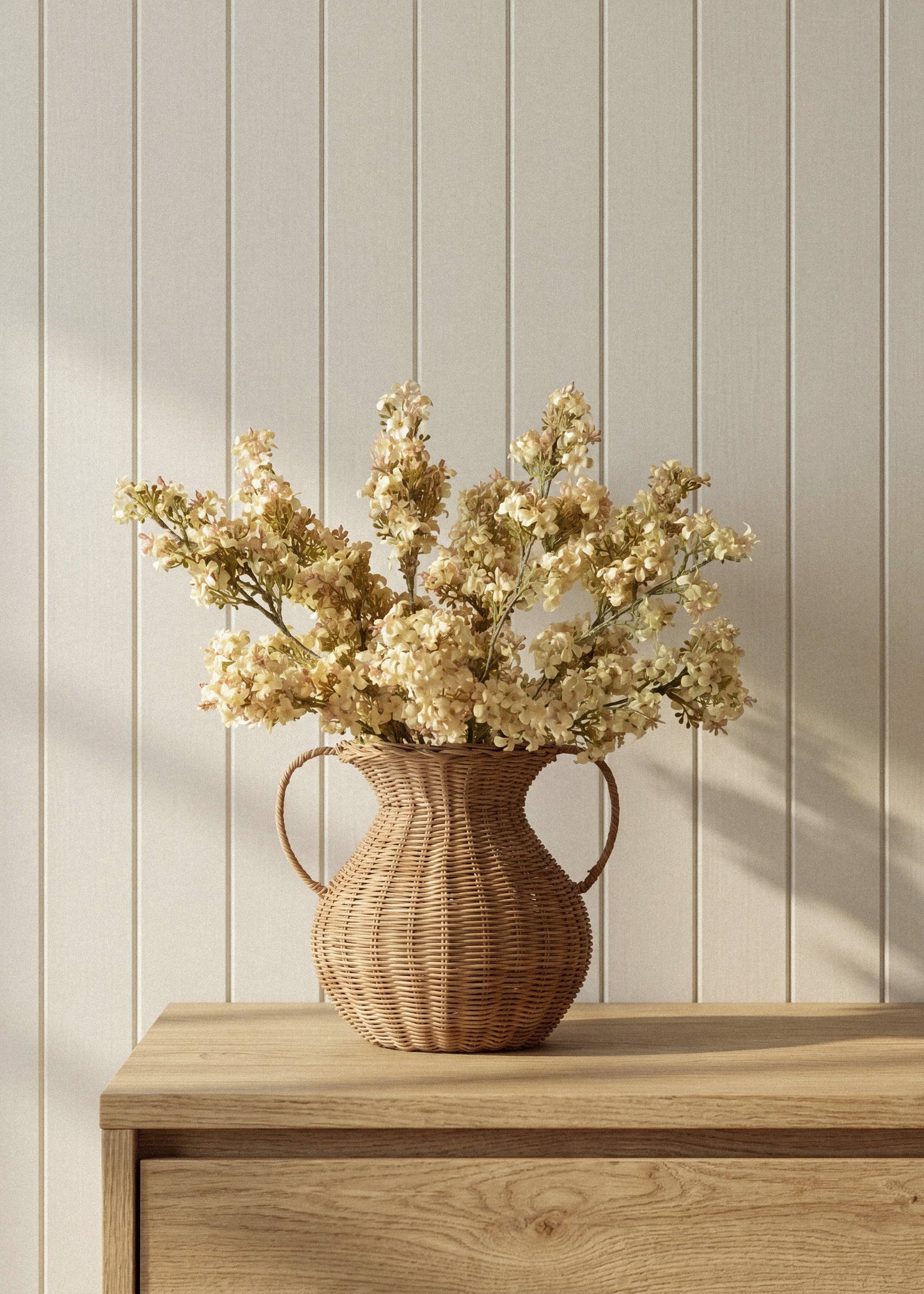 Elara Wooven Rattan Vase