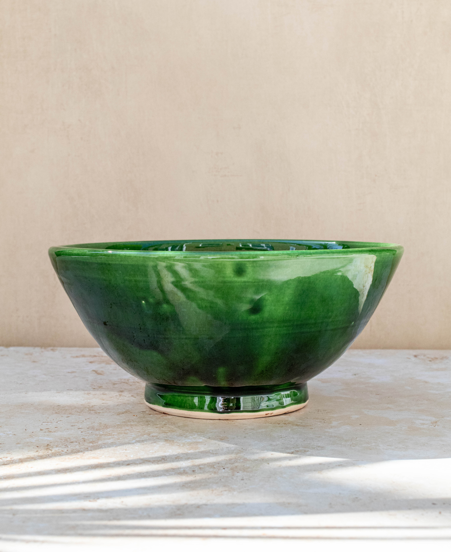 Tazekka Extra Large Green Moroccan Ceramic Bowl