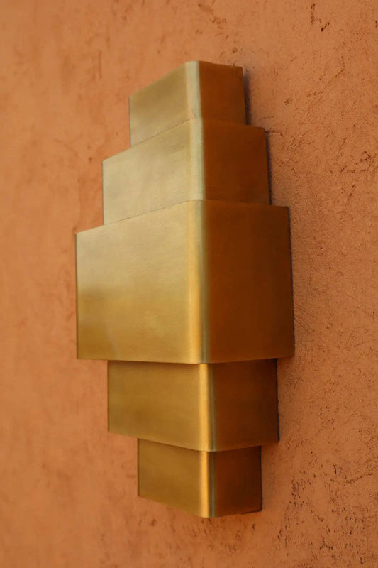 Sofia Handmade Brass Art Deco Wall Lamp