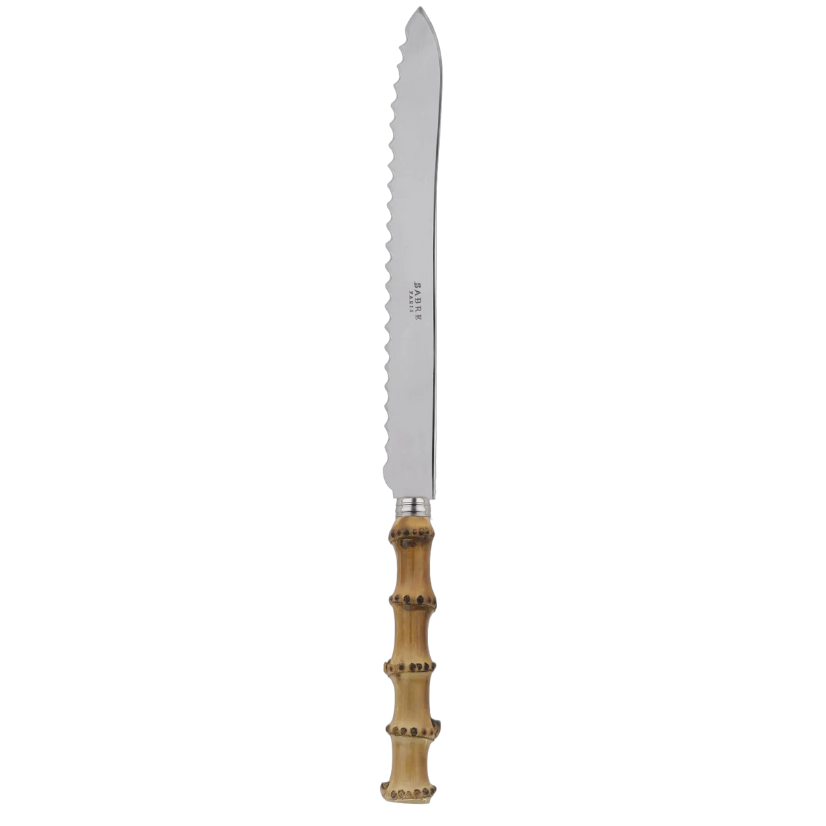 Sabre Paris Panda serrated bread knife with natural bamboo handle