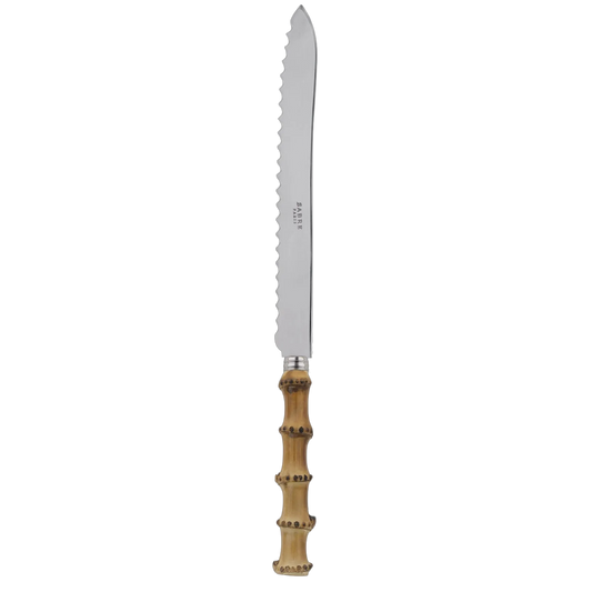 Sabre Paris Panda serrated bread knife with natural bamboo handle