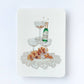 Wedding Cake Topper Champagne Greeting Card | Engagement