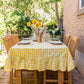 Yellow Ruffled Gingham Tablecloth