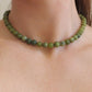 Peta Necklace - Emerald Green Beads