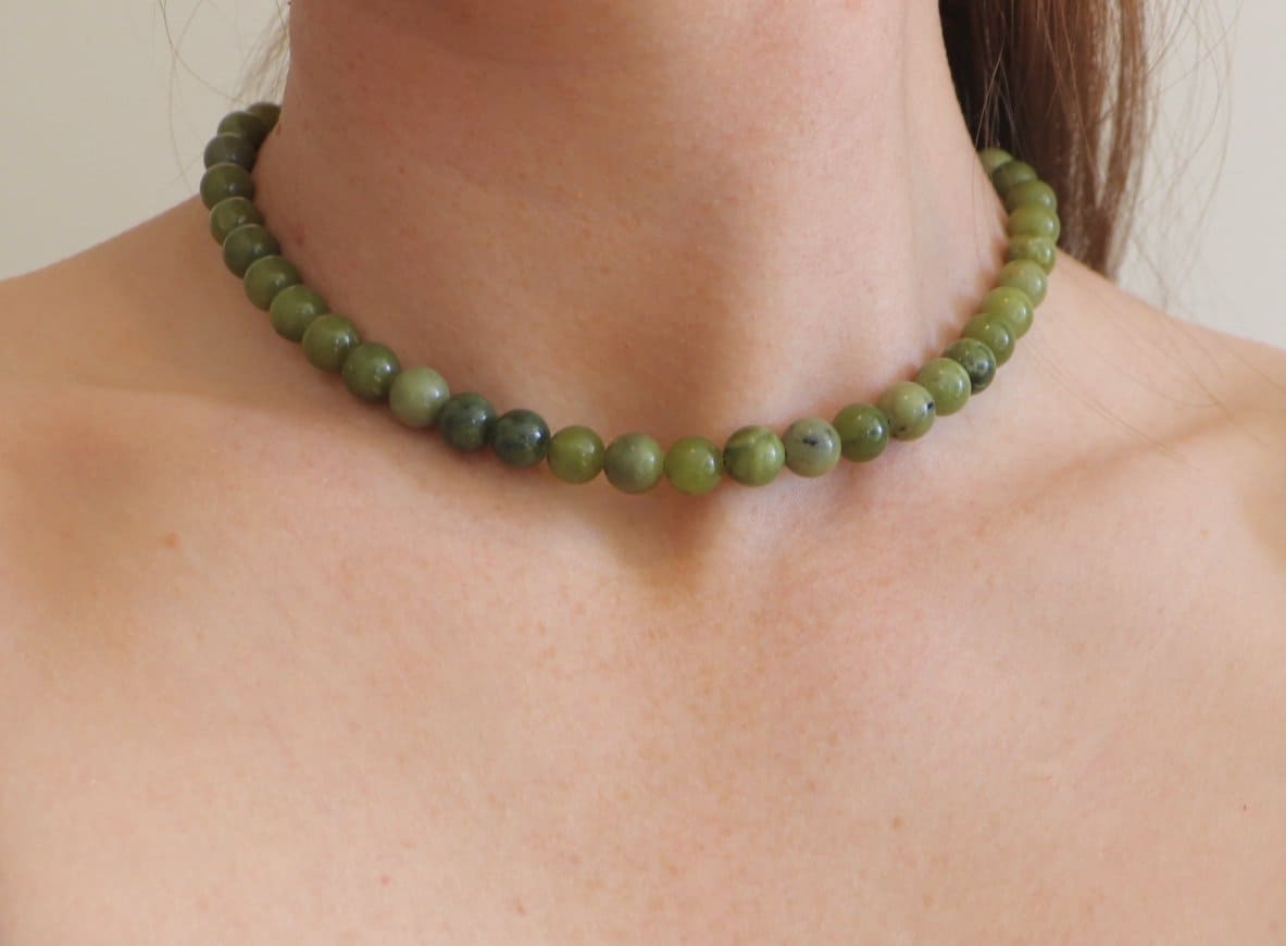 Peta Necklace - Emerald Green Beads