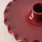 Bordeaux Handmade Ceramic Candle Holder with Scalloped Plate