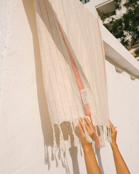 Bahia Coral Hand//Hair Towel