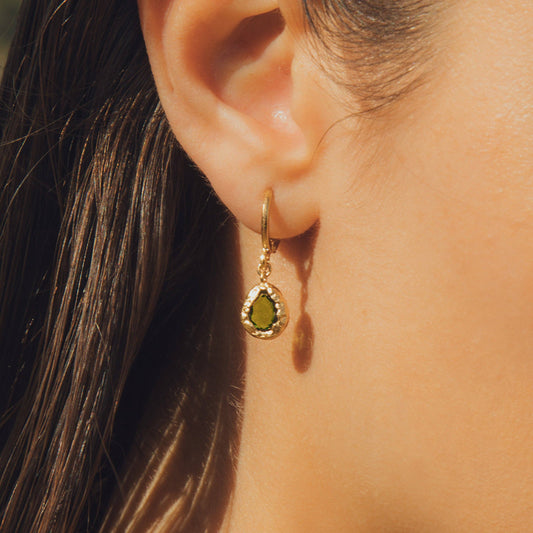 Lysia Green Earrings | Jewelry Gold Gift Waterproof