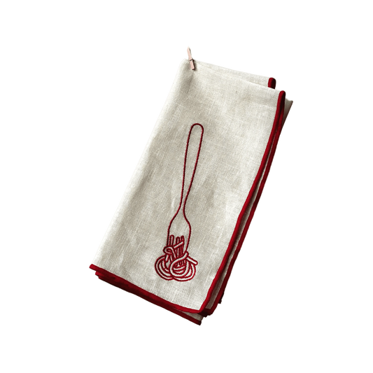 Linen Blend Napkins - Spaghetti (Set of 2)