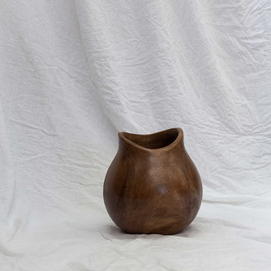Suar Wood Pot | Antique Brown