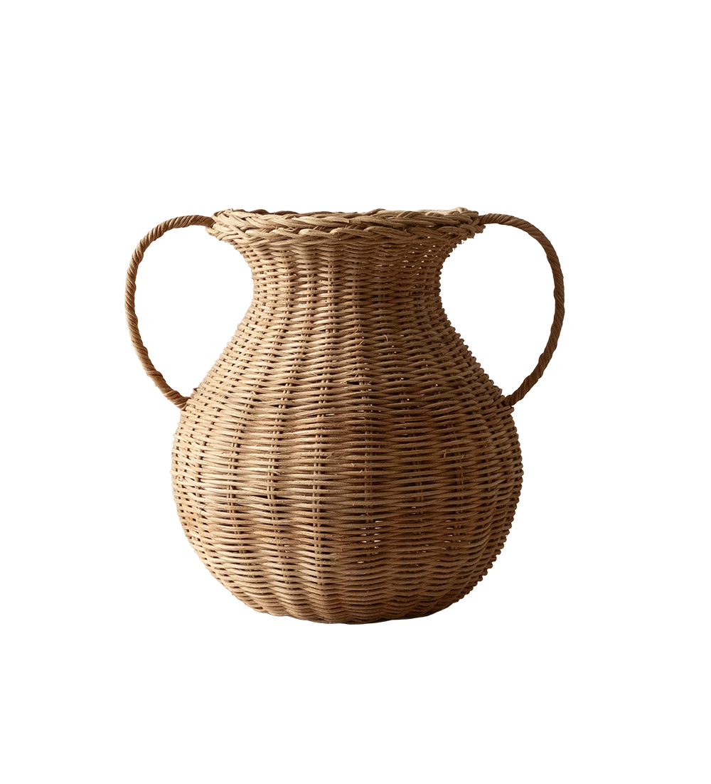 Elara Wooven Rattan Vase