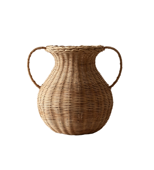 Elara Wooven Rattan Vase