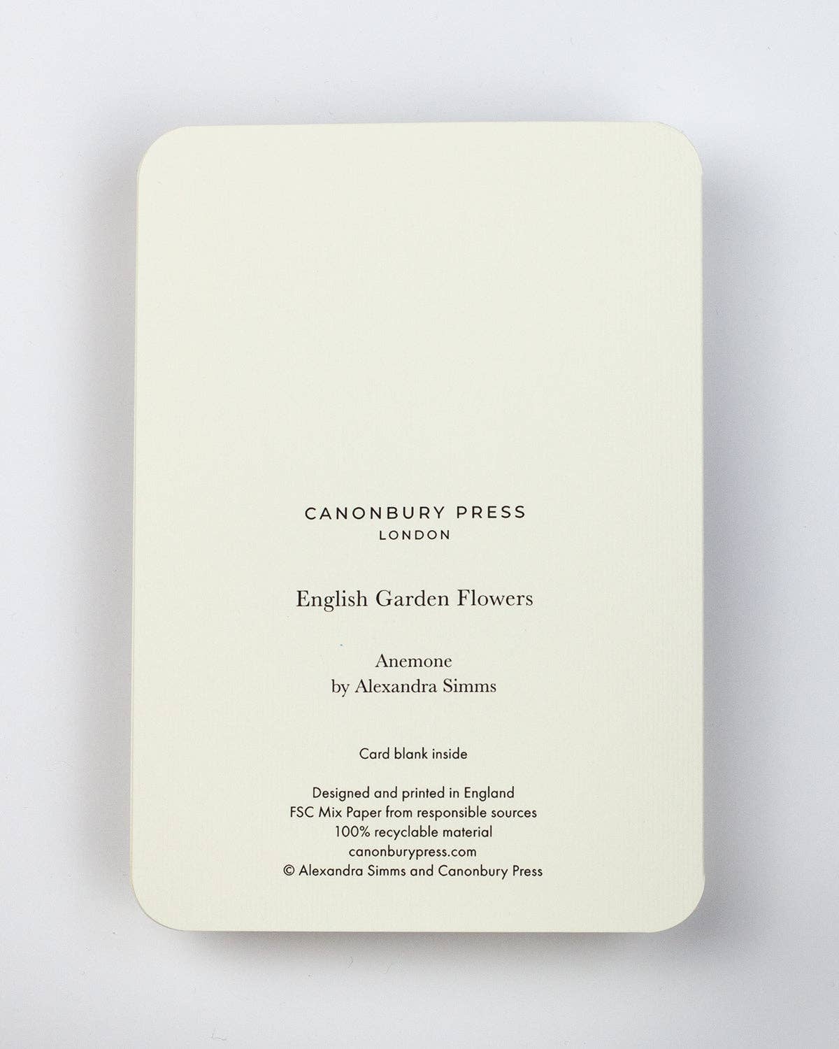 Anemone Greeting Card | Birthday Card | Luxury Cards