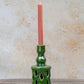 Moroccan Green Ceramic Candlestick Holder